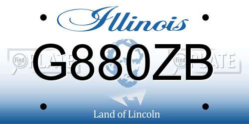 G880ZB Illinois License Plate