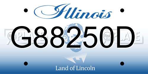 G88250D Illinois License Plate