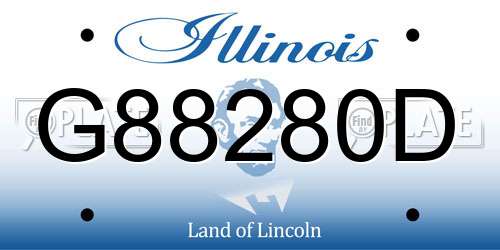 G88280D Illinois License Plate
