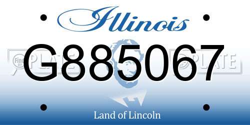 G885067 Illinois License Plate