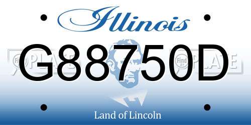 G88750D Illinois License Plate