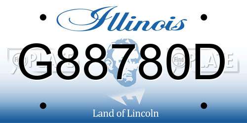 G88780D Illinois License Plate