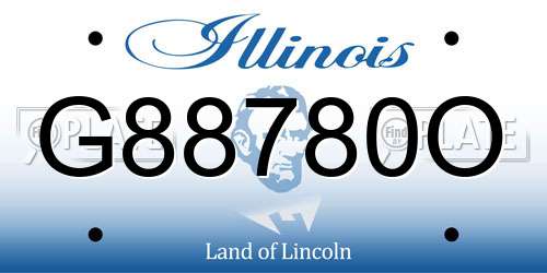G88780O Illinois License Plate
