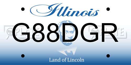 G88DGR Illinois License Plate