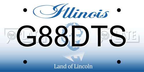 G88DTS Illinois License Plate