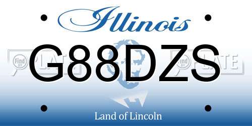 G88DZS Illinois License Plate