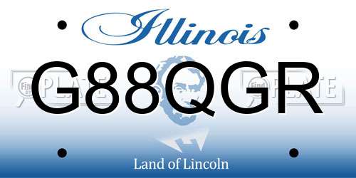 G88QGR Illinois License Plate