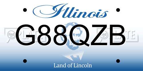 G88QZB Illinois License Plate