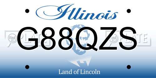 G88QZS Illinois License Plate