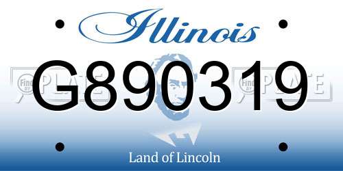 G890319 Illinois License Plate