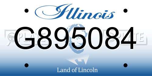 G895084 Illinois License Plate