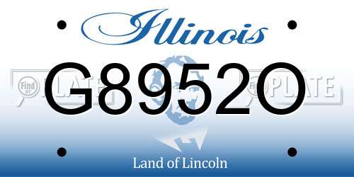 G8952O Illinois License Plate