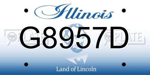 G8957D Illinois License Plate