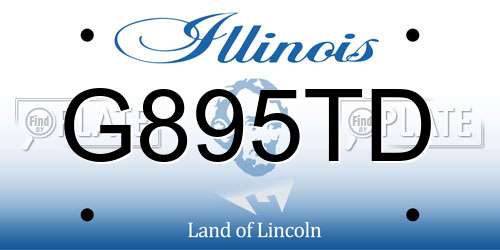 G895TD Illinois License Plate