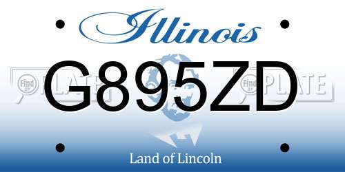 G895ZD Illinois License Plate