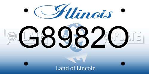 G8982O Illinois License Plate