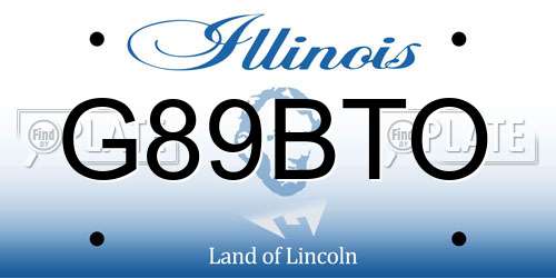 G89BTO Illinois License Plate