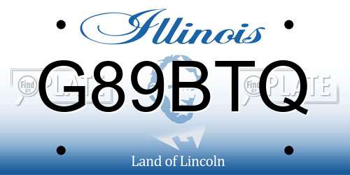 G89BTQ Illinois License Plate