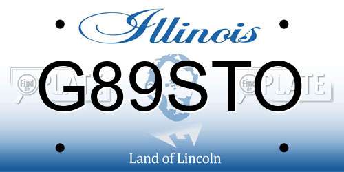 G89STO Illinois License Plate