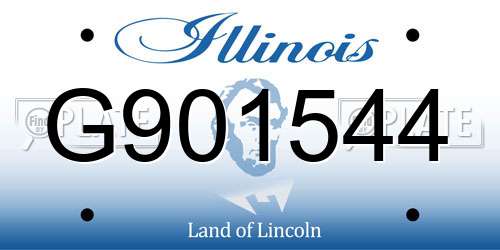 G901544 Illinois License Plate