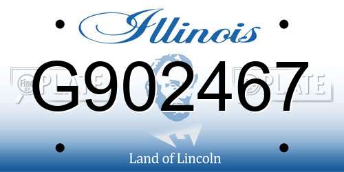 G902467 Illinois License Plate
