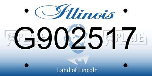 G902517 Illinois License Plate