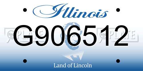 G906512 Illinois License Plate