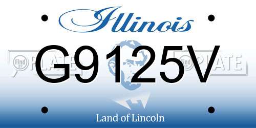G9125V Illinois License Plate