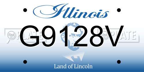 G9128V Illinois License Plate