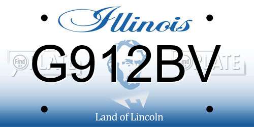 G912BV Illinois License Plate