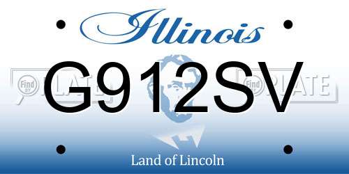 G912SV Illinois License Plate