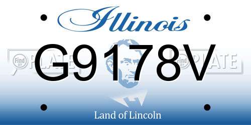 G9178V Illinois License Plate