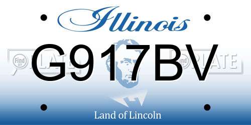 G917BV Illinois License Plate