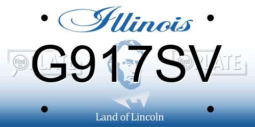 G917SV Illinois License Plate