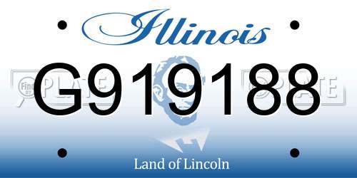 G919188 Illinois License Plate
