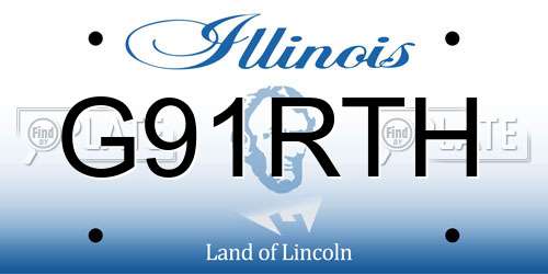 G91RTH Illinois License Plate