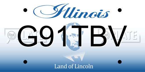 G91TBV Illinois License Plate