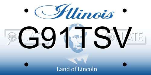 G91TSV Illinois License Plate