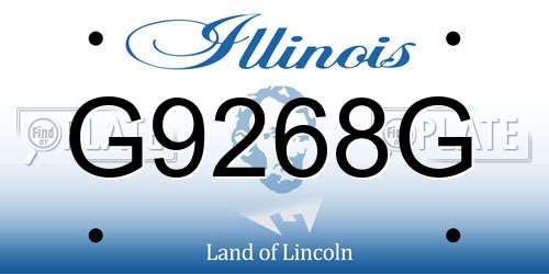 G9268G Illinois License Plate