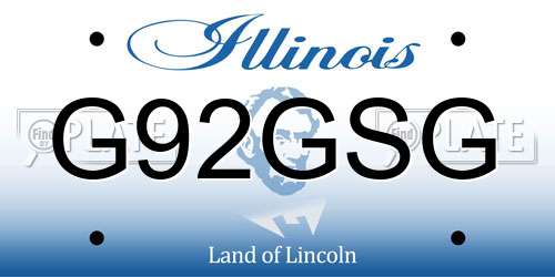 G92GSG Illinois License Plate