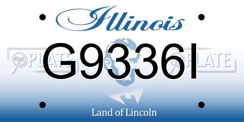 G9336I Illinois License Plate