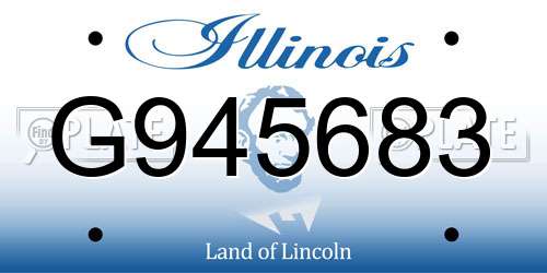 G945683 Illinois License Plate