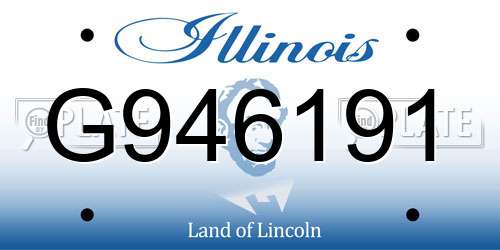 G946191 Illinois License Plate