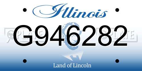 G946282 Illinois License Plate