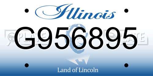 G956895 Illinois License Plate