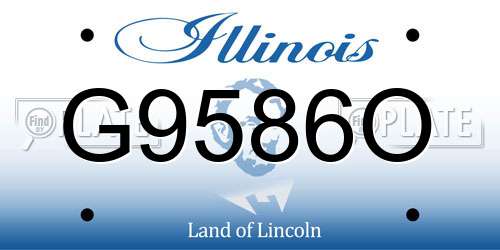 G9586O Illinois License Plate