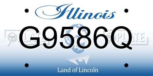 G9586Q Illinois License Plate