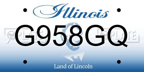 G958GQ Illinois License Plate