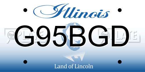 G95BGD Illinois License Plate