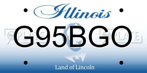 G95BGO Illinois License Plate